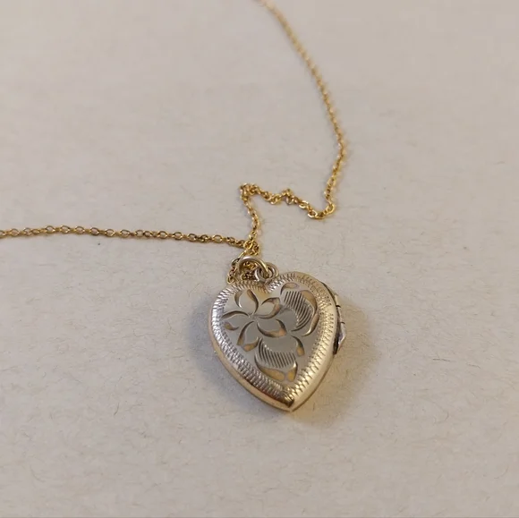 Birks Gold Filled Floral Heart Necklace - Picture 9 of 14